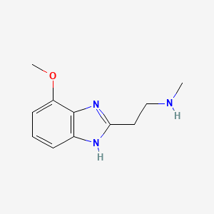 molecular formula C11H15N3O B8564370 [2-(7-methoxy-1H-benzoimidazol-2-yl)-ethyl]-methyl-amine 