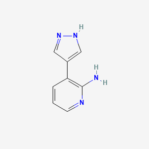 molecular formula C8H8N4 B8564409 3-(1H-pyrazol-4-yl)-pyridin-2-ylamine 