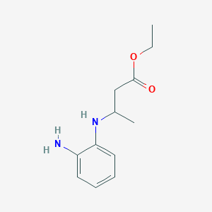 molecular formula C12H18N2O2 B8564479 Ethyl 3-(2-aminophenylamino)butanoate 