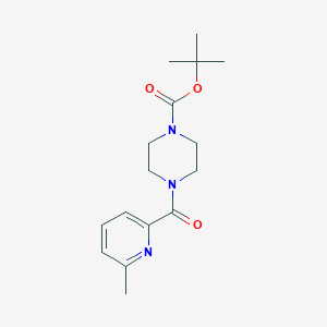 molecular formula C16H23N3O3 B8564556 t-Butyl 4-(6-methylpyridine-2-carbonyl)piperazine-1-carboxylate 