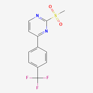 molecular formula C12H9F3N2O2S B8564559 2-(Methylsulfonyl)-4-[4-(trifluoromethyl)phenyl]pyrimidine 