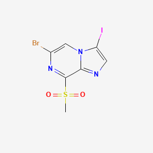 6-Bromo-3-iodo-8-(methylsulfonyl)imidazo[1,2-a]pyrazine