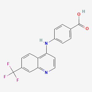 molecular formula C17H11F3N2O2 B8564599 4-[[7-(Trifluoromethyl)-4-quinolinyl]amino]benzoic acid 