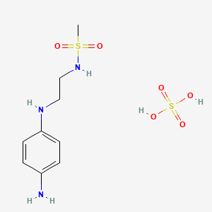 molecular formula C9H17N3O6S2 B8564605 N-[2-(4-aminoanilino)ethyl]methanesulfonamide; sulfuric acid CAS No. 56331-26-1