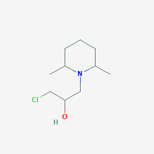 molecular formula C10H20ClNO B8564634 1-Chloro-3-(2,6-dimethylpiperidino)-2-propanol 