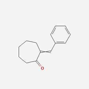 molecular formula C14H16O B8564647 2-Phenylmethylenecycloheptan-1-one 