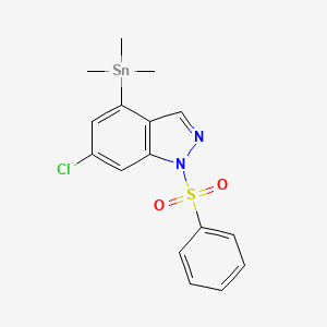 [1-(Benzenesulfonyl)-6-chloroindazol-4-yl]-trimethylstannane