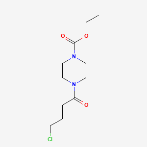 molecular formula C11H19ClN2O3 B8564732 Ethyl 4-(4-chlorobutanoyl)piperazine-1-carboxylate 