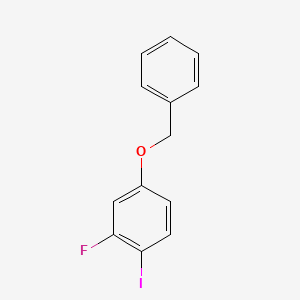 molecular formula C13H10FIO B8564738 4-(Benzyloxy)-2-fluoro-1-iodobenzene 