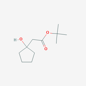 molecular formula C11H20O3 B8564756 Tert-butyl 2-(1-hydroxycyclopentyl)acetate 