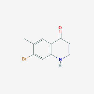 molecular formula C10H8BrNO B8564776 7-Bromo-6-methylquinolin-4(1H)-one CAS No. 1189106-61-3
