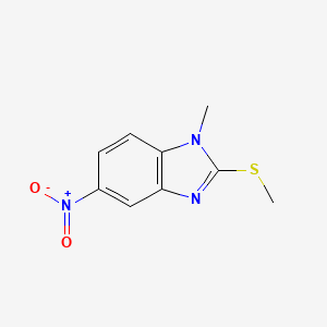 molecular formula C9H9N3O2S B8564795 1-Methyl-2-methylsulfanyl-5-nitro-1H-benzoimidazole 