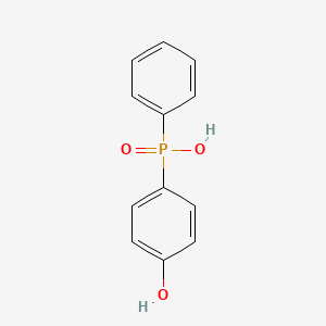 molecular formula C12H11O3P B8564796 (4-Hydroxyphenyl)phenylphosphinic acid CAS No. 67291-32-1
