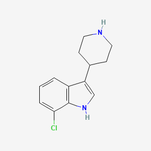 molecular formula C13H15ClN2 B8564805 7-chloro-3-(piperidin-4-yl)-1H-indole 