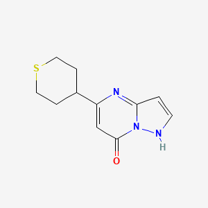molecular formula C11H13N3OS B8564822 5-(tetrahydro-2H-thiopyran-4-yl)pyrazolo[1,5-a]pyrimidin-7-ol 