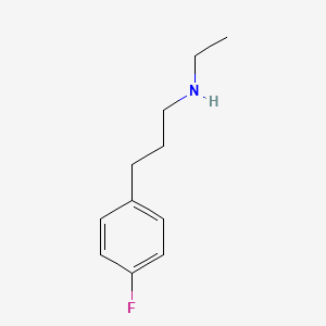 molecular formula C11H16FN B8564835 1-(Para-fluorophenyl)-3-(ethylamino)propane 