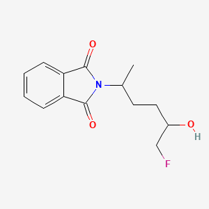 molecular formula C14H16FNO3 B8564838 2-(6-Fluoro-5-hydroxyhexan-2-yl)-1H-isoindole-1,3(2H)-dione CAS No. 81645-72-9