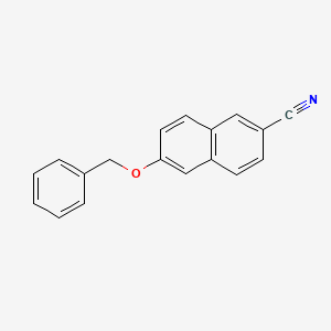 molecular formula C18H13NO B8564842 2-Naphthalenecarbonitrile, 6-(phenylmethoxy)- CAS No. 66217-29-6
