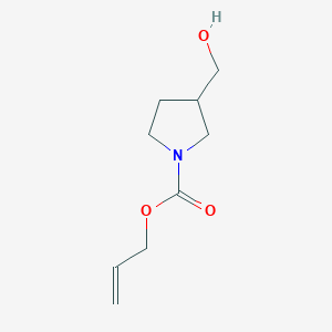 molecular formula C9H15NO3 B8564850 1-Allyloxycarbonyl-3-hydroxymethylpyrrolidine 