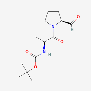 molecular formula C13H22N2O4 B8564852 t-Butyloxycarbonyl-alanyl-prolinal CAS No. 99952-45-1