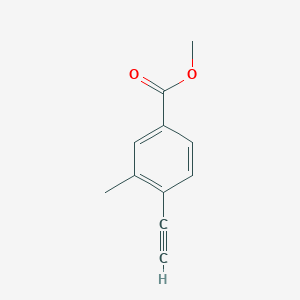 molecular formula C11H10O2 B8564856 Methyl 4-ethynyl-3-methylbenzoate 