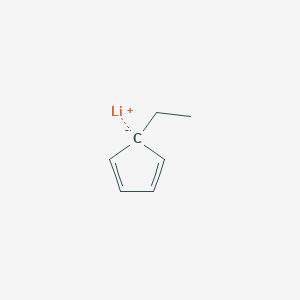 molecular formula C7H9Li B8564906 Lithium 1-ethylcyclopenta-2,4-dien-1-ide CAS No. 135630-42-1