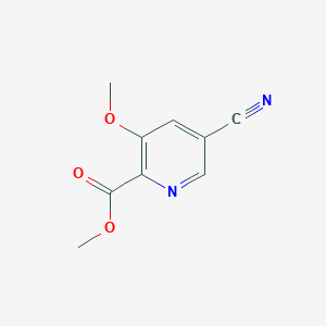 molecular formula C9H8N2O3 B8564925 Methyl 5-cyano-3-methoxypicolinate 