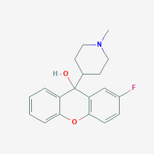 molecular formula C19H20FNO2 B8564943 2-Fluoro-9-(1-methylpiperidin-4-YL)-9H-xanthen-9-OL CAS No. 60086-27-3