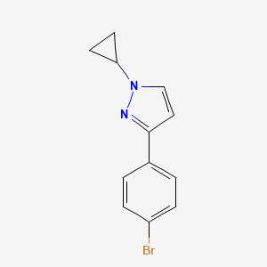 molecular formula C12H11BrN2 B8564992 3-(4-Bromophenyl)-1-cyclopropyl-pyrazole 