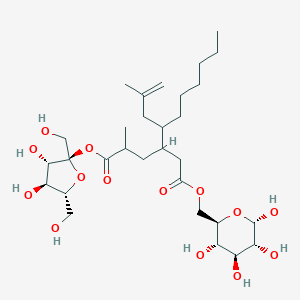 molecular formula C30H52O14 B008565 6-O-decanoyl-3,4-di-O-isobutyrylsucrose CAS No. 105749-78-8