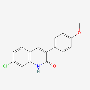 molecular formula C16H12ClNO2 B8565003 7-chloro-3-(4-methoxyphenyl)-1H-quinolin-2-one CAS No. 59412-09-8