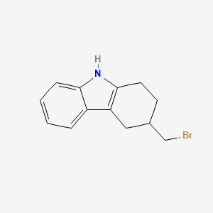 molecular formula C13H14BrN B8565021 3-(Bromomethyl)-2,3,4,9-tetrahydro-1H-carbazole CAS No. 93171-16-5