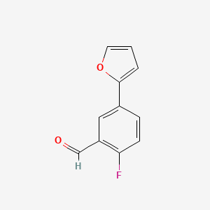 molecular formula C11H7FO2 B8565023 2-Fluoro-5-(2-furyl)benzaldehyde 