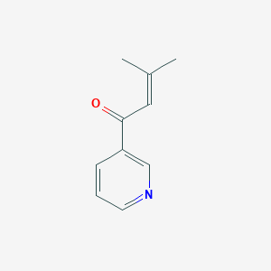 molecular formula C10H11NO B8565028 3-Methyl-1-pyridin-3-yl-but-2-en-1-one 