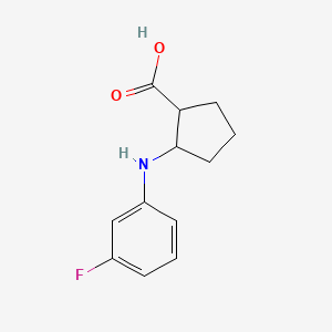 molecular formula C12H14FNO2 B8565036 2-[(3-Fluorophenyl)amino]cyclopentanecarboxylic acid 