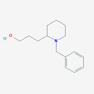 molecular formula C15H23NO B8565073 3-(1-Benzylpiperidin-2-yl)propan-1-ol 