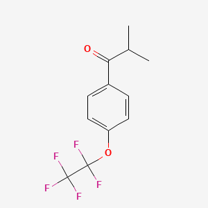 molecular formula C12H11F5O2 B8565094 2-Methyl-1-[4-(pentafluoroethoxy)phenyl]propan-1-one CAS No. 56425-87-7