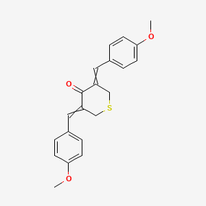 tetrahydro-3,5-bis-(4-methoxyphenyl-methylene)-4H-thiopyran-4-one