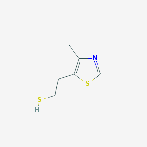 molecular formula C6H9NS2 B8565135 5-(2-Mercaptoethyl)-4-methylthiazole 