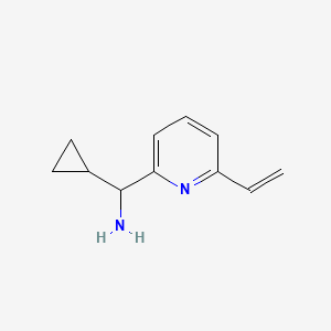 molecular formula C11H14N2 B8565152 Cyclopropyl(6-vinylpyridin-2-yl)methanamine 