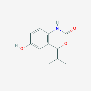 molecular formula C11H13NO3 B8565195 6-Hydroxy-4-(propan-2-yl)-1,4-dihydro-2H-3,1-benzoxazin-2-one CAS No. 89433-24-9