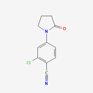 molecular formula C11H9ClN2O B8565207 2-Chloro-4-(2-oxopyrrolidin-1-YL)benzonitrile 