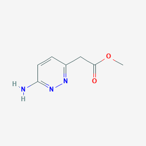 molecular formula C7H9N3O2 B8565212 Methyl 2-(6-Aminopyridazin-3-yl)acetate 