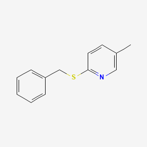 molecular formula C13H13NS B8565235 2-Benzylsulfanyl-5-methyl-pyridine 
