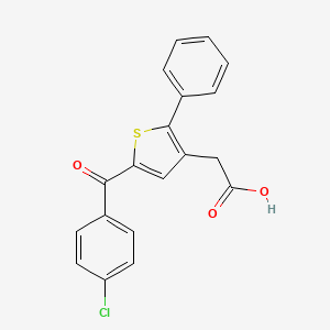 [5-(4-Chlorobenzoyl)-2-phenylthiophene-3-yl]acetic acid