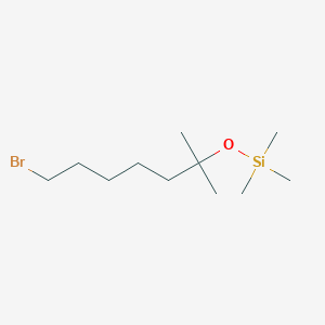 molecular formula C11H25BrOSi B8565286 7-Bromo-2-methyl-2-trimethylsilyloxyheptane CAS No. 128312-87-8