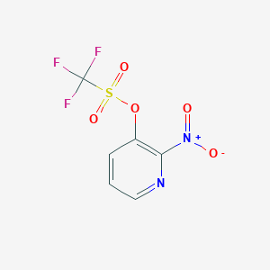 molecular formula C6H3F3N2O5S B8565296 2-Nitropyridin-3-yl trifluoromethanesulfonate 