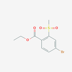 molecular formula C10H11BrO4S B8565302 Ethyl 4-bromo-2-(methanesulfonyl)benzoate CAS No. 773128-72-6