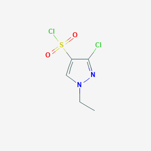molecular formula C5H6Cl2N2O2S B8565366 3-chloro-1-ethyl-1H-pyrazole-4-sulfonyl chloride 