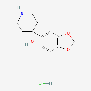 4-(1,3-Benzodioxol-5-yl)piperidin-4-ol;hydrochloride